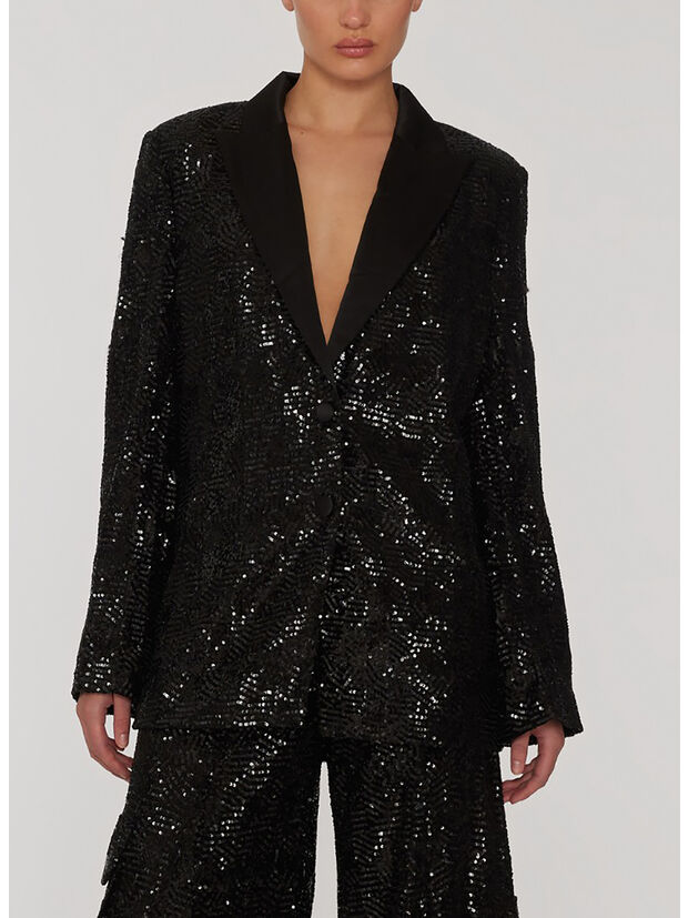 GIACCA SEQUINS OVERSIZED, 1000 BLACK, large