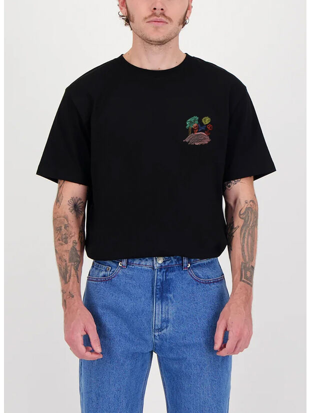 T-SHIRT LA COLLINE AUX FLEURS, BLACK, large