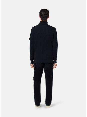 MAGLIONE FULL RIB DOLCEVITA, V0020 NAVY BLUE, small