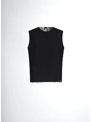 TOP SMANICATO CON IMPUNTURE, 00N99, small
