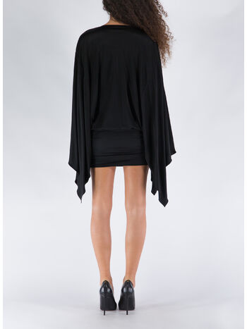 ABITO CORTO SLICK JERSEY COCKTAIL, LB999 BLACK, small