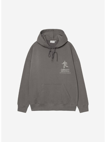 FELPA HOODED DISTANCE, 874J GRAPHITE STONE DYED, small