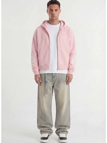 FELPA WESANDRA ZIP-HOODIE, OLD PINK, small