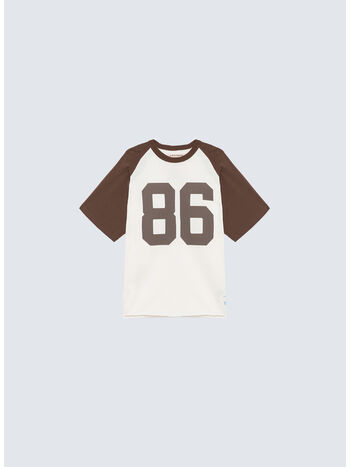 T-SHIRT DAN SABLON IN JERSEY PRINT 86, C0446 GREY/OFF WHITE, small