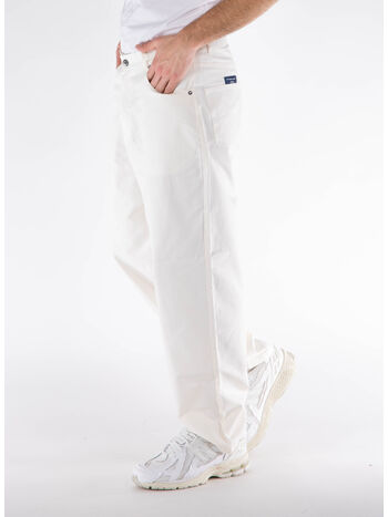 PANTALONE DRS LINEN, OFF WHITE, small