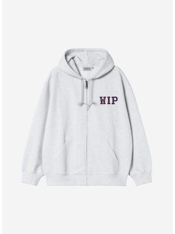 FELPA FULL ZIP MINI WIP, 48206 ASH HEATHER STONE EASHED, small