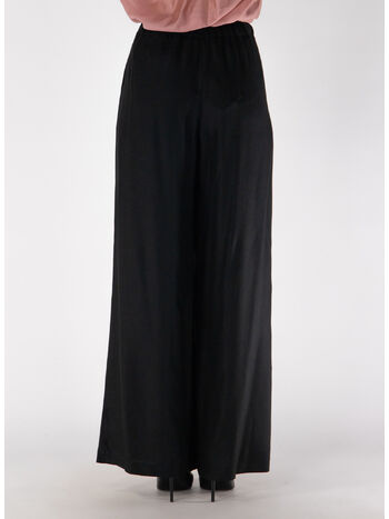 PANTALONE A GAMBA LARGA, NERO, small