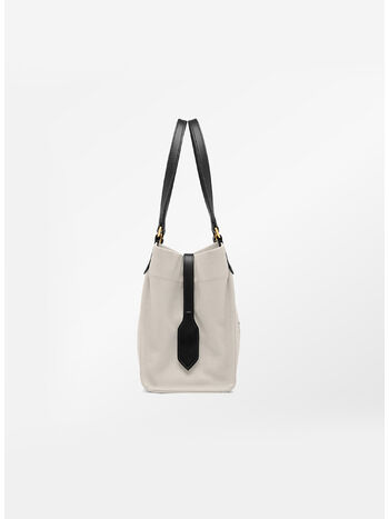 BORSA CANVAS MEDIUM SMOOTH LEATHER CALF, 3JN05 ROPE BLACK, small