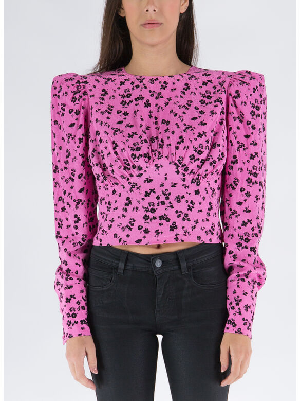 BLUSA CON FANTASIA FLOREALE, 14-4320 TCX SUPER PINK COMB, medium