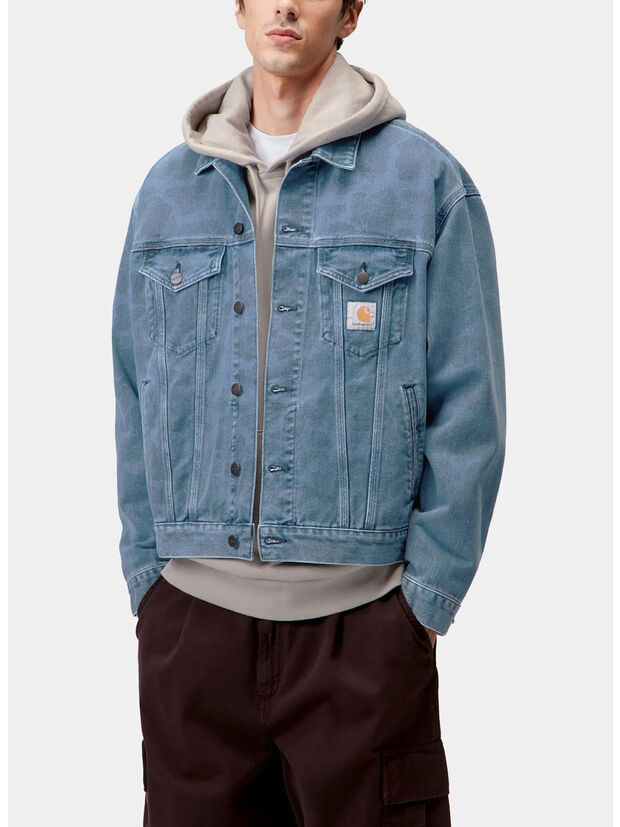 GIACCA DUCK HELSTON, 2I235 CAMO DUCK BLUE BLEACHED, large