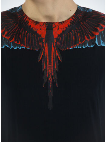 T-SHIRT ICON WINGS, 1025 BLACK RED, small