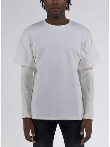 T-SHIRT WAFFLE, 0377 WHITE, small