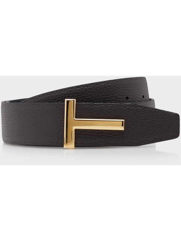 CINTURA IN PELLE, 3BN06 BROWN/BLACK, medium