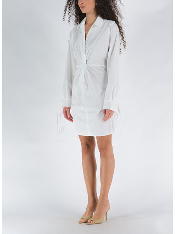 ABITO CORTO WITH RIBBED KNIT, 0474 IVORY 000, small
