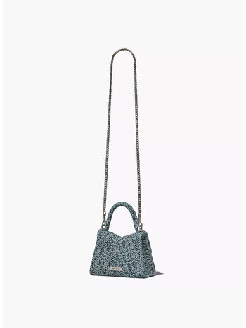 BORSA MINI TOP HANDLE THE WASHED MONOGRAM DENIM ST. MARC, 473 SUN FADED DENIM, small