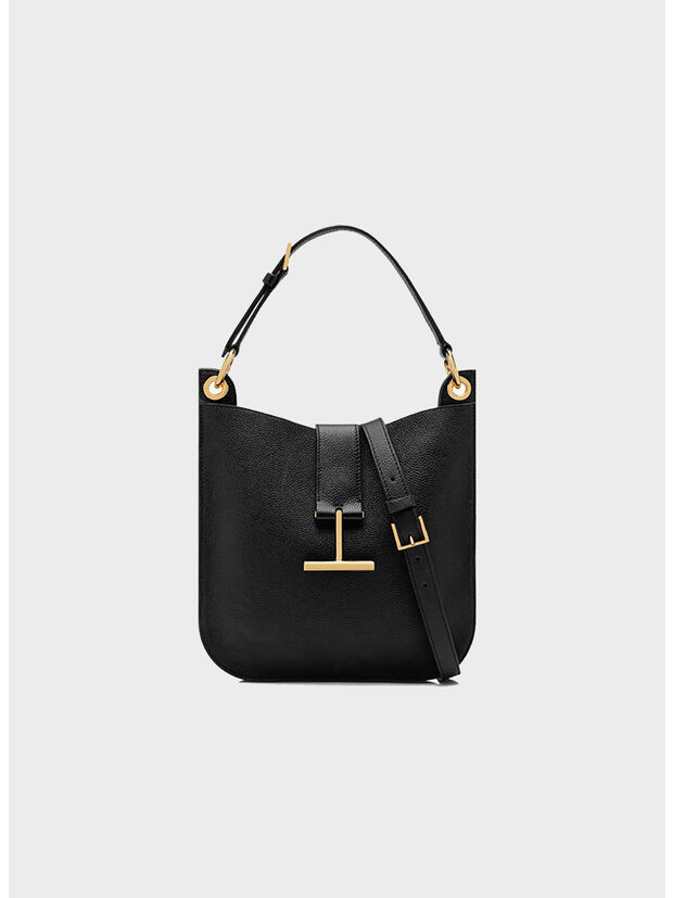 BORSA SMALL GRAIN LEATHER, 1N001 BLACK, large