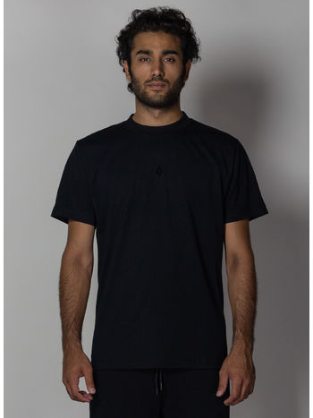 T-SHIRT FLOCK HEART WINGS, BLACK/BLACK, small
