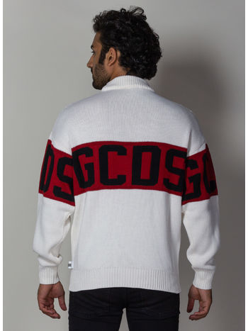 MAGLIONE SWEATER LOGO, 01WHITE, small