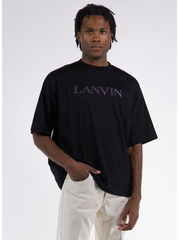 T-SHIRT PUFFER LANVIN PARIS OVERSIZED, 10 BLACK, small