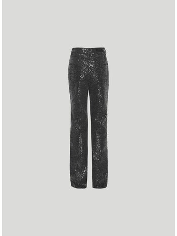 PANTALONE TWILL SEQUIN, 1000 BLACK, small