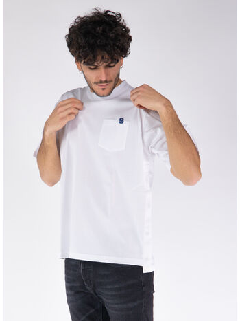 T-SHIRT GIROCOLLO, 101 WHITE, small