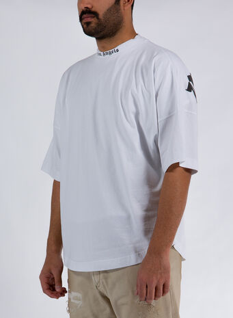 T-SHIRT CLASSIC LOGO OVER TEE, 0110WHITEBLAC , small