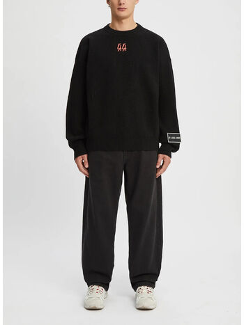 FELPA KELVIN CREWNECK, P289 BLACK+44SOLIDNEONPRINT	, small