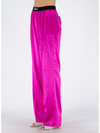 PANTALONE STRETCH SILK SATIN, DP750 HOT PINK, small