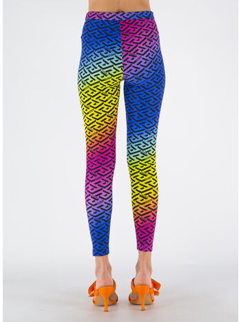 LEGGINGS STAMPA LA GRECA, 5X000 MULTICOLOR, small