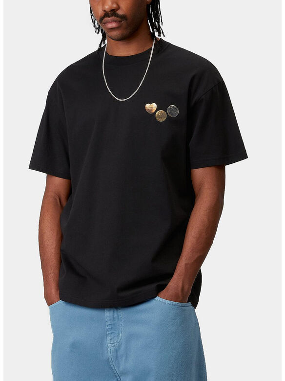 T-SHIRT S/S BUTTON, 89XX BLACK, medium