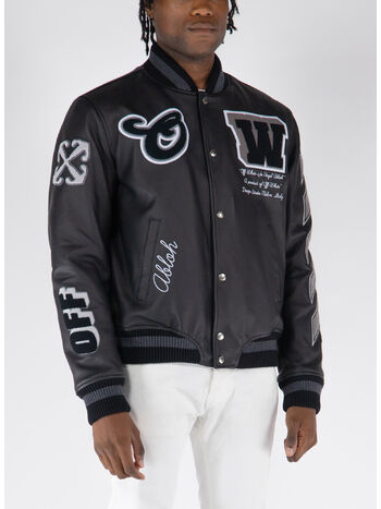 GIACCA VARSITY MOON LEA, 1010 BLACK BLACK, small