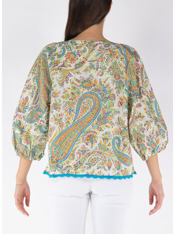 BLUSA FLOREALE, X0801 BIANCO, small