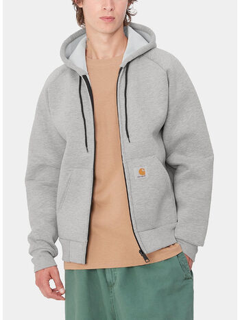 GIACCA CAR-LUX HOODED, 0GKXX GREY HEATHER/GREY, small
