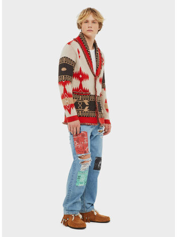 CARDIGAN ICON JACQUARD, 1727 SAND FIRE, small