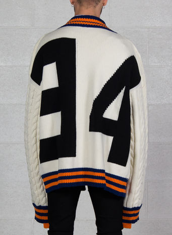 MAGLIONE ULU, WHITE/ORANGE/NAVY, small