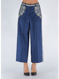 PANTALONE CULOTTE IN SETA, 200 BLU, thumb