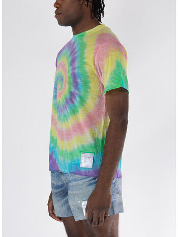 T-SHIRT CLOUD MERINO TEE, TIE-DYE PSYCHEDELIC, small