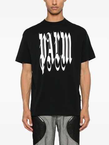 T-SHIRT LOGO GOTHIC, 1003 BLACK/OFF WHITE, small