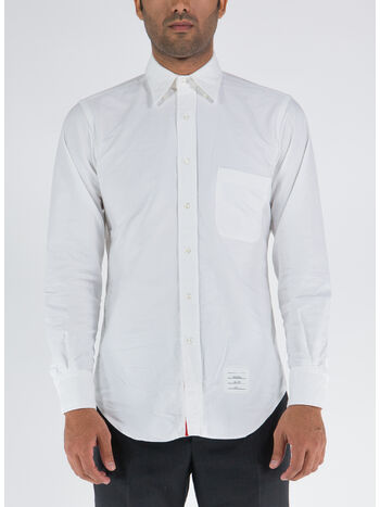 CAMICIA PLACKET OXFORD, 100 BIANCO, small