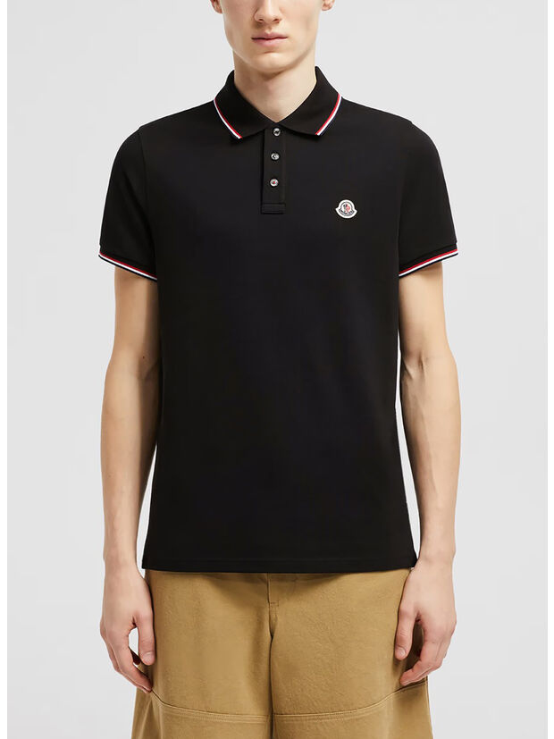 POLO A MANICHE CORTE CON LOGO RICAMATO, , large