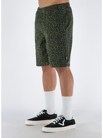 COSTUME LEOPARD BEACH SHORT, OLIVE, small