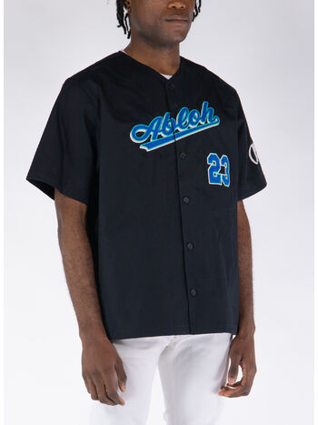 CAMICIA BASEBALL COT, 1069 BLACK REFL, small