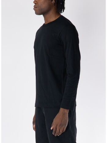 T-SHIRT LONGSLEEVE BASIC, BLACK, small