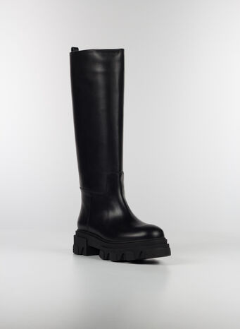 STIVALE PERNILLE TUBULAR COMBAT BOOT, B101BLACK, small