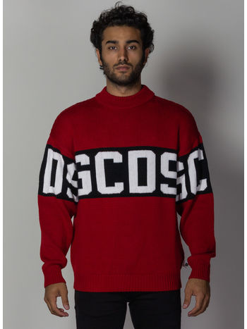 MAGLIONE SWEATER LOGO, 03RED, small