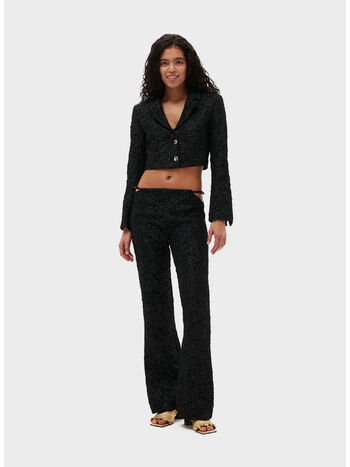GIACCA CROPPED STRETCH JACQUARD, 099 BLACK, small