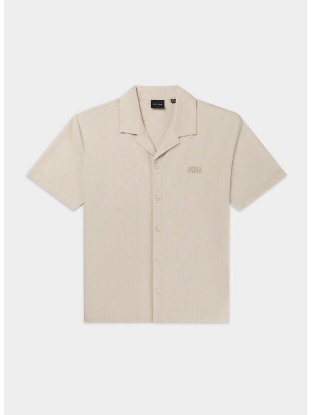 CAMICIA LINEN SHORTSLEEVE, BEIGE, large