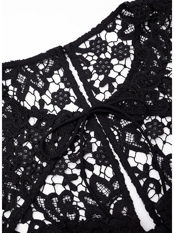 TOP CON MANICHE LUNGHE, BLACK, small