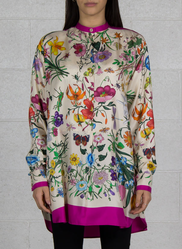 CAMICIA FLORA, 5656BRIGHTFUCSIA, large