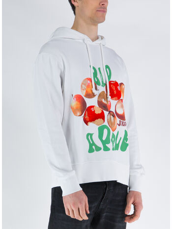 FELPA CON MOTIVO BAD APPLE, 001 WHITE, small
